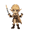 blond elf wiyh two knifes