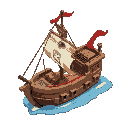 pirate ship with cannons