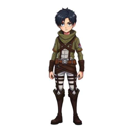 attack on titan character  with odm gear