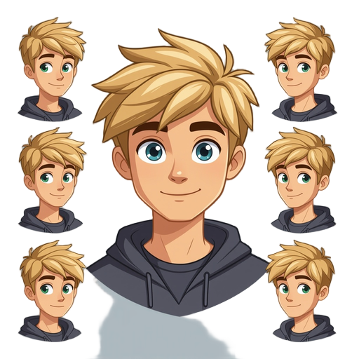 a young guy with ash-blond hair and eyes