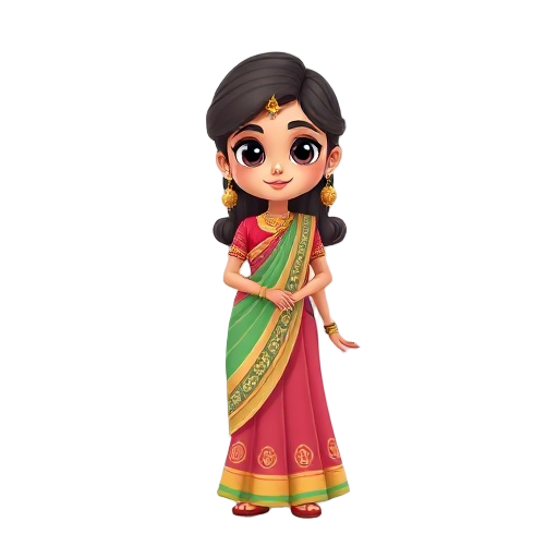 an indian girl wearing lehenga 