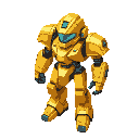 modern golden mech