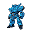 a side view mecha blue