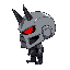 gray terminator red eyes side view