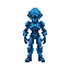 cyborg in blue color