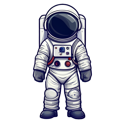 realistic apollo astronaut, adult body, facing the camera
