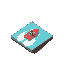 64x64 isometric tile water with a red  speed boat 