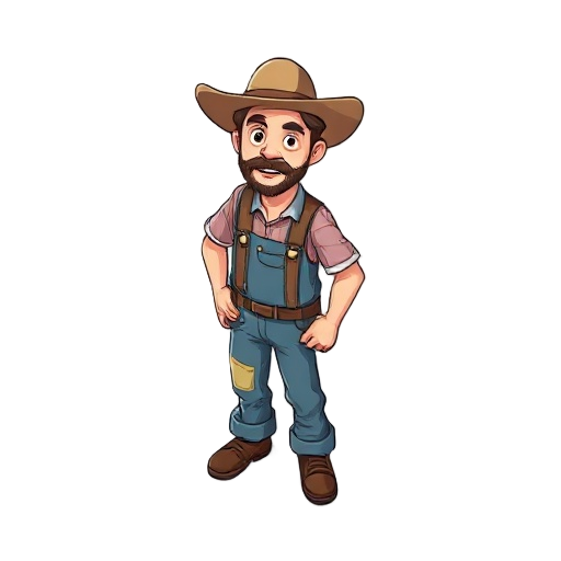 full length image of a farmer