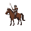 a solider above a horse