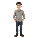 man with a buttoned-down shirt