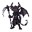 the demon with scythe