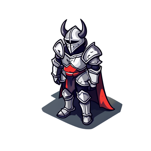 a knight, devil armor
