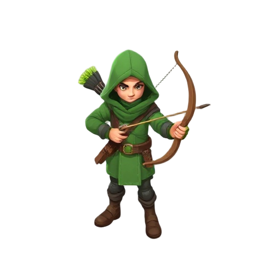 rts unit green forest archer