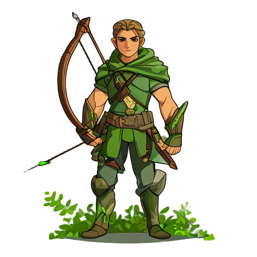 rts unit green forest archer