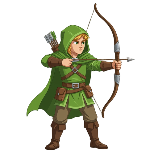 rts unit green forest archer