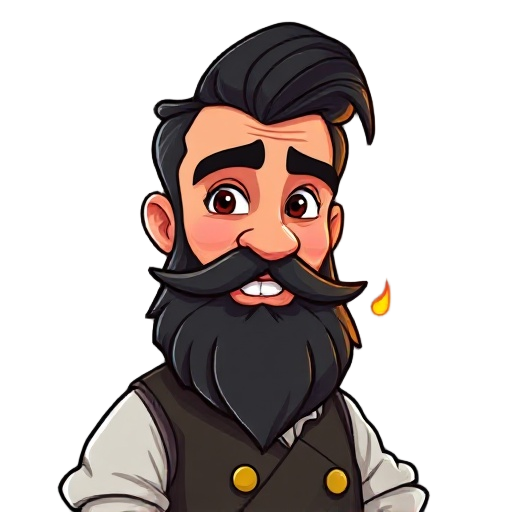 italian 1800 man with black beard and heat
