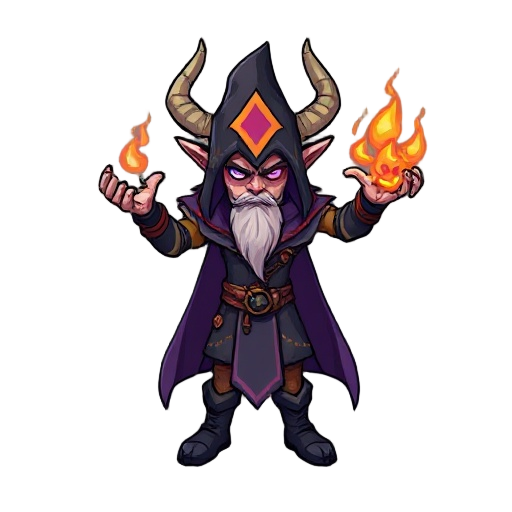 pixel_art elemental mage chaotic top down