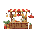 typical bahian brazil food stall