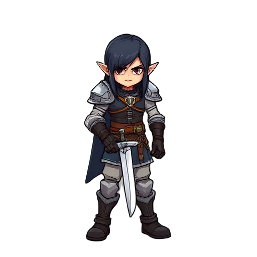 a warrior, with sword, 2d like castlevania char