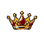 black outlined ruby crown
