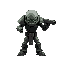generate a doom style enemy with a gun in his hand