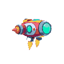 a jetpack very colorful