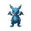 a blue big scary pokemon 
