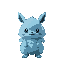 a blue big fluffy pokemon 