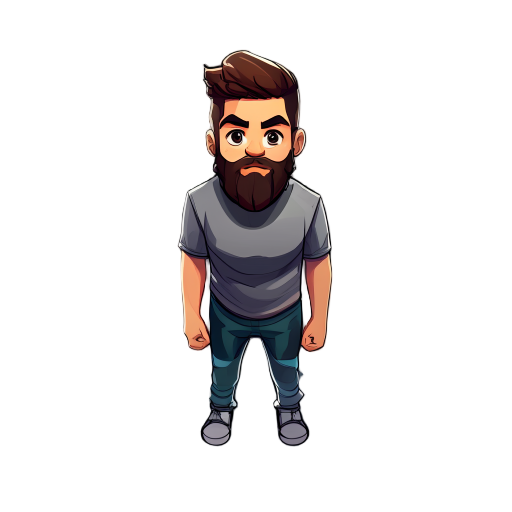 white skin guy bold with a beard