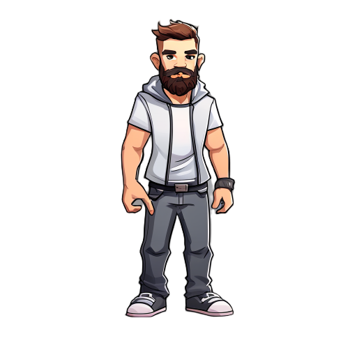 white skin guy bold with a beard