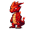 dragão vermelho de fogo