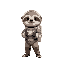 cool sloth in a space suit