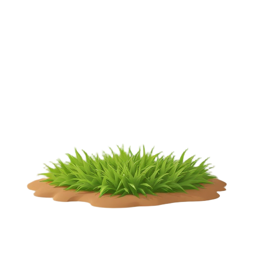 grass without ground with details 