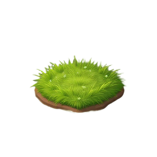 grass without ground with details 