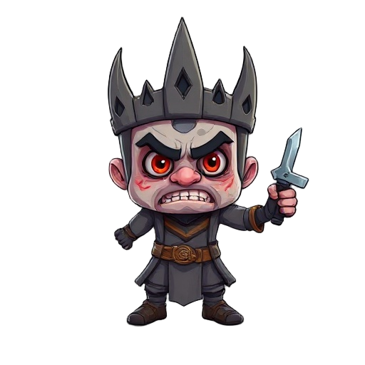 um vilao com cara de traumatizado.