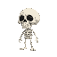a laughing skull