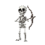 skeleton with bow 