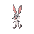 bunny character walking