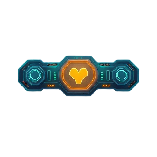 a technological health bar in vertical and futuristic