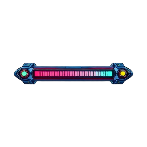 a technological health bar inspired in megaman x4 empty and 100% original. 