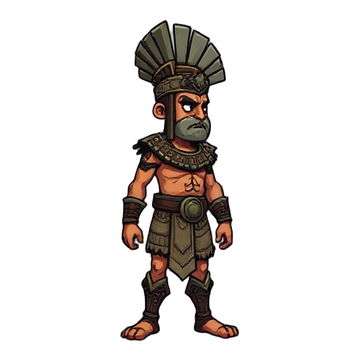 aztec warrior pixel side view