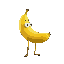 a banana with legs and eyes