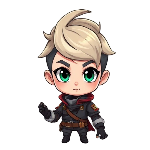a beautiful pixie hair cut in battle suit