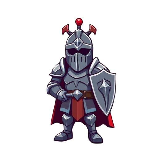 castle guard with full armor pixel 