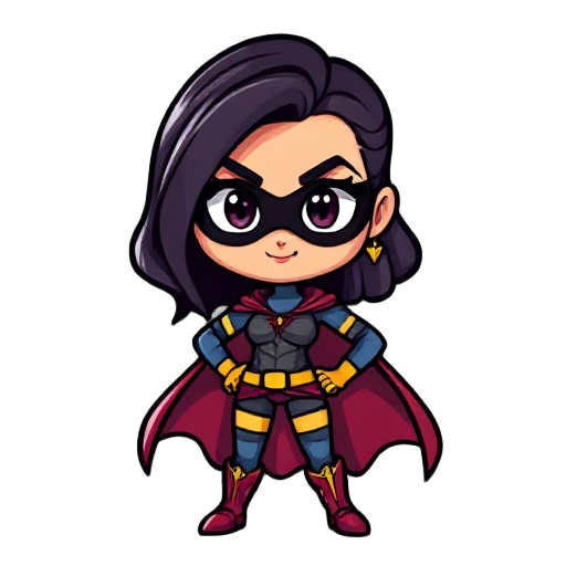 pixel character superhero women