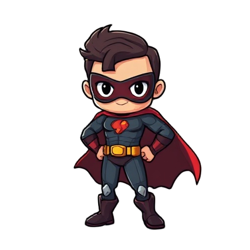 pixel character superhero