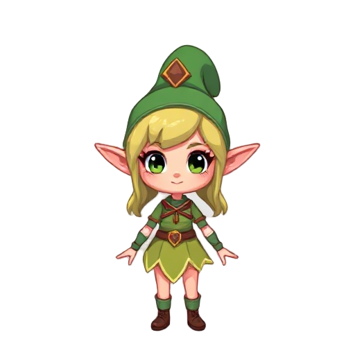 pixel character girl elf
