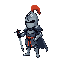 knight in gothic art style