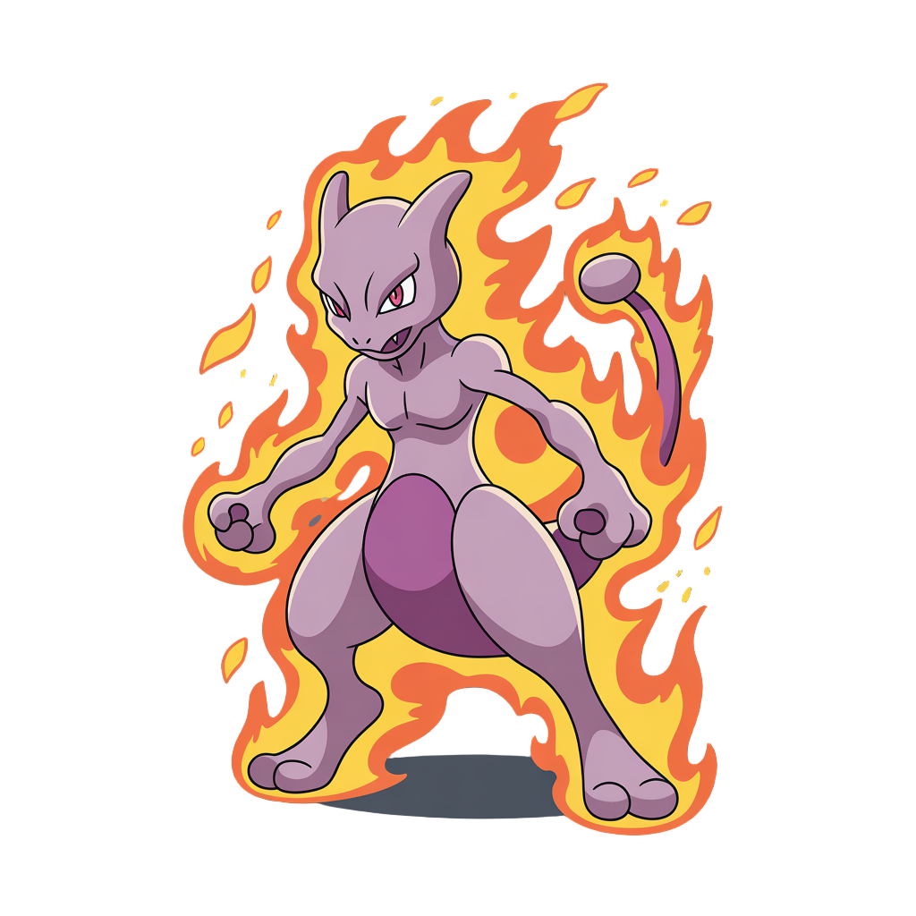 preciso de uma imagem de frente de um mewtwo de fogo para poketibia