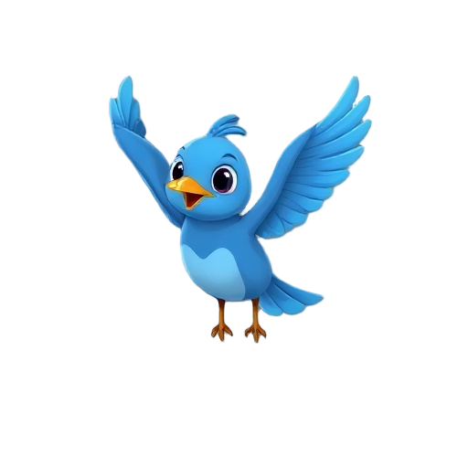 blue bird flying